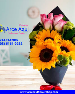 RA-004 Agradable Ramo de Flores Colores