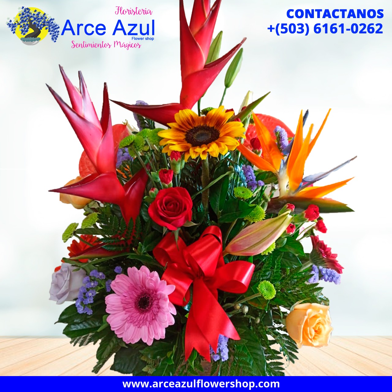 AAA-34 Arreglo Flores Pequeño – Arce Azul Flower Shop