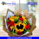 FA-06 Ramo de Rosas Rojas y Girasoles